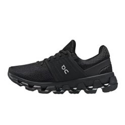 Buty do biegania damskie On Cloudswift 3. Czarne obuwie sportowe damskie On Running, bez wzorów, z materiału, bez zapięcia, do biegania. Za 881.00 zł.