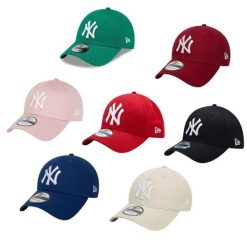 Czapka baseballowa New York Yankees. Czerwone czapki damskie New Era, bez wzorów, casualowe. Za 227.50 zł.