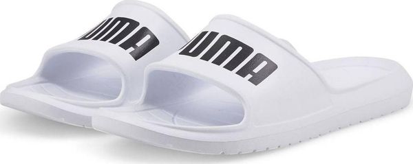 Puma Klapki męskie Divecat V2 Lite White-puma Black r. 37. Białe klapki męskie Puma, bez wzorów, bez zapięcia. Za 82.99 zł.