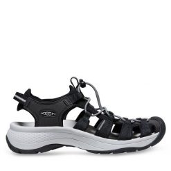 Sandały Keen. Czarne sandały damskie Keen, bez wzorów, bez obcasa, bez zapięcia. Za 309.99 zł.