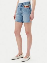 Levi's® Szorty jeansowe 501® 85833-0078 Błękitny Regular Fit. Niebieskie szorty damskie bez wzorów, z bawełny. Za 219.99 zł.