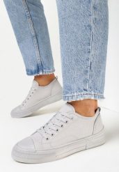 Szare Sznurowane Trampki Przed Kostkę Alaleta. Szare trampki i tenisówki damskie Born2be, bez wzorów, z jeansu, przed kostkę, bez zapięcia. Za 29.99 zł.