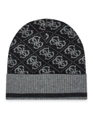 Guess Czapka AW9979 WOL01 Czarny. Czarne czapki damskie Guess, na zimę, z aplikacjami, z materiału. Za 169.99 zł.