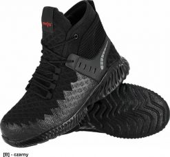 Buty trekkingowe męskie R.E.I.S. BRULTRA-T S1 PL SR - męskie trzewiki bezpieczne ULTRA dziany wytrzymał materiał tekstylny oraz materiał KPU podeszwa. Trekkingi męskie R.E.I.S., z gumy, bez zapięcia. Za 149.30 zł.