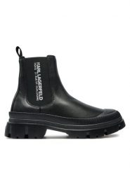 KARL LAGERFELD Trapery KL25244 Czarny. Czarne buty zimowe męskie KARL LAGERFELD, bez wzorów, ze skóry, bez obcasa, bez zapięcia. Za 839.99 zł.