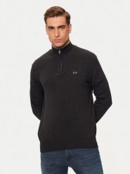 La Martina Sweter ZMS003 YW091 Szary Regular Fit. Szare swetry męskie La Martina, l, bez wzorów, z bawełny, bez kołnierzyka, bez ramiączek. Za 409.99 zł.