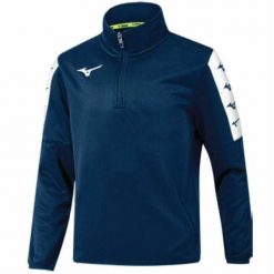 Bluza Mizuno Nara TT. Niebieskie bluzy męskie Mizuno, bez wzorów, sportowe, bez ramiączek, bez kaptura. Za 180.00 zł.