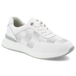 Białe Sneakersy S.Barski Sportowe Obuwie Damskie. Białe obuwie sportowe damskie S.BARSKI, na wiosnę, bez wzorów, z materiału, bez zapięcia. Za 219.00 zł.