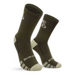 Skarpetki rowerowe gravel Kolarstwo Siroko GS2 Green. Zielone skarpetki damskie SIROKO, bez wzorów, z materiału. Za 54.00 zł.