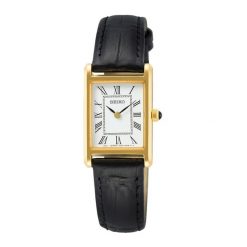 Seiko Kobiety zegarek Seiko złoto - stal nierdzewna i skóra Zegarki damskie 1 ct Damski. Żółte zegarki damskie Seiko, z materiału, szklane. Za 960.99 zł.