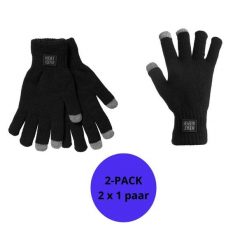 Rękawiczki termiczne I-touch 2 pary. Czarne rękawiczki męskie HEAT KEEPER, bez wzorów, z poliamidu. Za 143.29 zł.