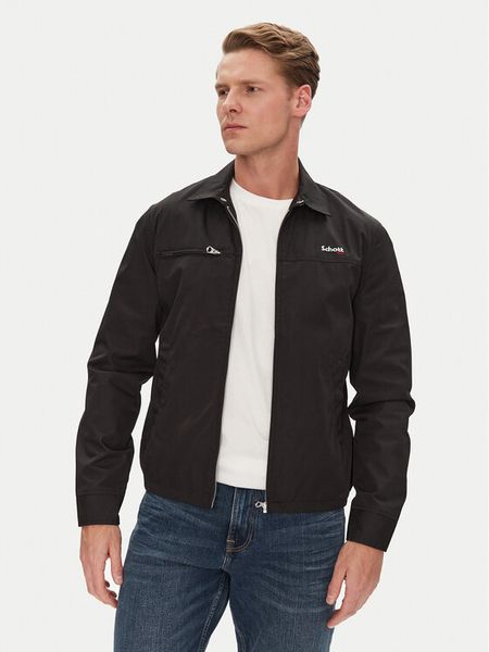 Schott NYC Kurtka przejściowa CADAMS Czarny Regular Fit. Czarne kurtki męskie Schott NYC, m, bez wzorów, z bawełny, bez kaptura. Za 319.99 zł.