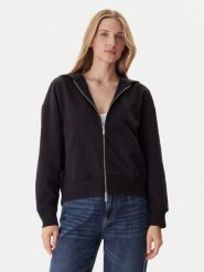 Calvin Klein Bluza LV044C211G Czarny Relaxed Fit. Czarne bluzy damskie Calvin Klein, s, bez wzorów, z bawełny, bez ramiączek, bez kaptura. Za 289.99 zł.