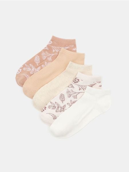 Prążkowane skarpetki 5 pack - wielobarwny. Skarpetki damskie Sinsay, bez wzorów, prążkowane. Za 17.99 zł.