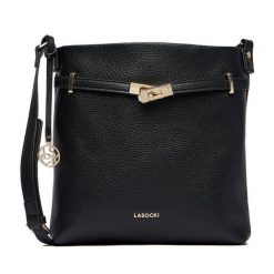 Torebka Lasocki. Czarne listonoszki damskie Lasocki, bez wzorów, bez dodatków. Za 169.99 zł.
