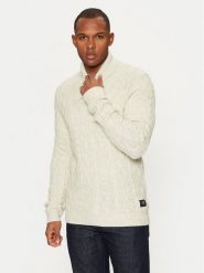 S.Oliver Sweter 2152201 Beżowy Regular Fit. Brązowe swetry męskie S.Oliver, m, bez wzorów, z bawełny, bez kołnierzyka, bez ramiączek. Za 219.99 zł.