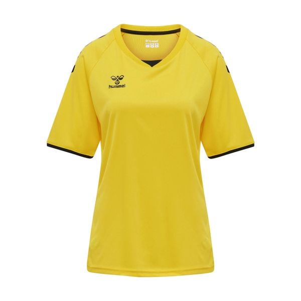 Koszulka damska Hummel hmlhmlCORE volley. Żółte bluzki damskie Hummel, l, bez wzorów, sportowe, bez kołnierzyka, bez ramiączek. Za 144.00 zł.