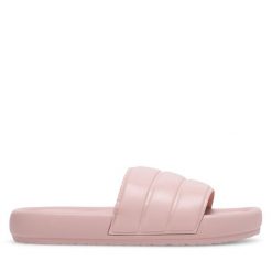 Klapki JENNY. Czerwone klapki damskie Jenny, bez wzorów, bez obcasa, bez zapięcia. Za 59.99 zł.