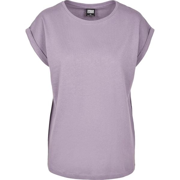 Koszulka Damska Z Rozszerzonym Ramieniem. Fioletowe bluzki damskie Urban Classics, xl, bez wzorów, sportowe, bez kołnierzyka, bez ramiączek. Za 54.99 zł.
