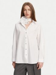 Marella Koszula Von 2513111014 Biały Relaxed Fit. Białe koszule damskie Marella, bez wzorów, z bawełny, bez kołnierzyka, bez ramiączek. Za 439.99 zł.