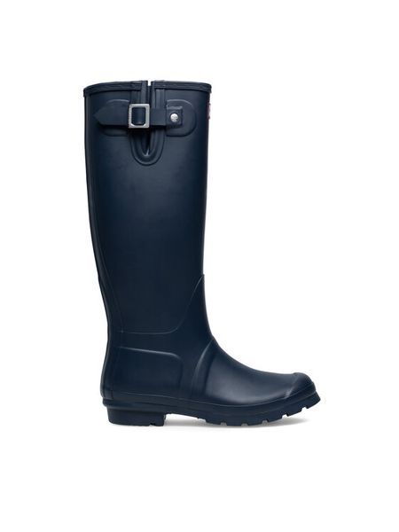 Hunter Kalosze HFW-006 Granatowy. Niebieskie kalosze damskie Hunter, bez wzorów, z syntetyku, bez zapięcia. Za 279.99 zł.