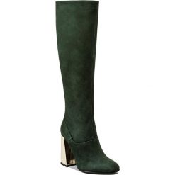 Kozaki EVA MINGE - Lucinde 2B 17BL1372252EF 215. Zielone kozaki damskie Eva Minge, bez wzorów, ze skóry, bez obcasa, bez zapięcia. W wyprzedaży za 449.00 zł.