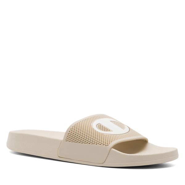 Klapki Champion. Brązowe klapki damskie Champion, bez wzorów, bez obcasa, bez zapięcia. Za 59.99 zł.