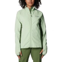 Polarowy sweter damski Columbia Spectre Ridge Full Zip Tech Fleece. Zielone swetry nierozpinane damskie Columbia, na zimę, s, bez wzorów, z elastanu, sportowe, bez kołnierzyka, bez ramiączek. Za 488.00 zł.