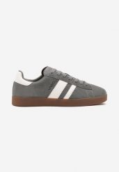 Ciemnoszare Buty Sportowe z Naturalnego Zamszu Palarwena. Szare buty sportowe męskie Born2be, bez wzorów, z jeansu, bez zapięcia. Za 159.99 zł.