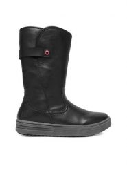 Rieker Kozaki CEO-L2580-00 Czarny. Czarne kozaki damskie Rieker, bez wzorów, ze skóry, bez obcasa, na płaskiej podeszwie, bez zapięcia. Za 399.99 zł.