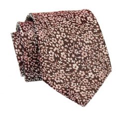 Krawat Czerwony w Drobne Kwiatki, 7 cm, Elegancki, Klasyczny, Męski -ALTIES. Czerwone krawaty i muchy Alties, bez wzorów, z tkaniny, eleganckie. Za 49.00 zł.