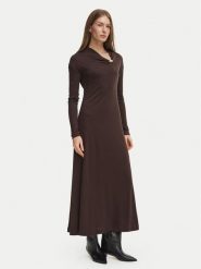 BOSS Sukienka codzienna 50568606 Brązowy Regular Fit. Brązowe sukienki damskie Boss, na co dzień, l, bez wzorów, z lyocellu, bez kołnierzyka, bez ramiączek, proste. Za 1,349.00 zł.