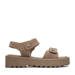 Sandały G-Star Raw. Brązowe sandały damskie G-Star Raw, bez wzorów, bez obcasa, na płaskiej podeszwie, bez zapięcia. Za 249.99 zł.