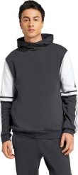 Bluza męska adidas Squadra 25 Sweat Hoody czarno-biała JE2776 L. Białe bluzy męskie Adidas, l, bez wzorów, bez ramiączek, bez kaptura. Za 376.70 zł.