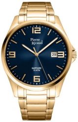 Zegarek męski Pierre Ricaud P91076.1155Q złoty. Żółte zegarki męskie Pierre Ricaud, bez wzorów, złote. Za 370.00 zł.