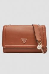 GUESS Brązowa torebka damska Noelle II. Brązowe listonoszki damskie Guess, z aplikacjami, ze skóry ekologicznej, bez dodatków. W wyprzedaży za 547.99 zł.