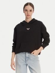 Roxy Bluza W126-RXLSS-1017-48X Czarny Regular Fit. Czarne bluzy damskie Roxy, m, bez wzorów, z bawełny, bez ramiączek, bez kaptura. Za 129.99 zł.