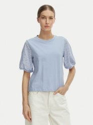 Vero Moda Bluzka Janni 10340706 Błękitny Regular Fit. Niebieskie bluzki damskie Vero Moda, xs, bez wzorów, z bawełny, bez kołnierzyka, bez ramiączek. Za 99.99 zł.