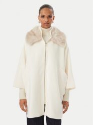Rinascimento Płaszcz przejściowy CFC0130344003 Kremowy Oversize. Białe płaszcze damskie Rinascimento, m, bez wzorów, z syntetyku, bez kołnierzyka, bez kaptura. Za 1,149.00 zł.