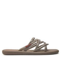Klapki Ipanema. Szare klapki damskie Ipanema, bez wzorów, bez obcasa, bez zapięcia. Za 119.99 zł.