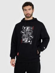 4F Bluza dresowa nierozpinana z kapturem męska - czarna S. Czarne bluzy męskie 4F, m, bez wzorów, z dresówki, klasyczne, bez ramiączek, z kapturem. Za 249.99 zł.