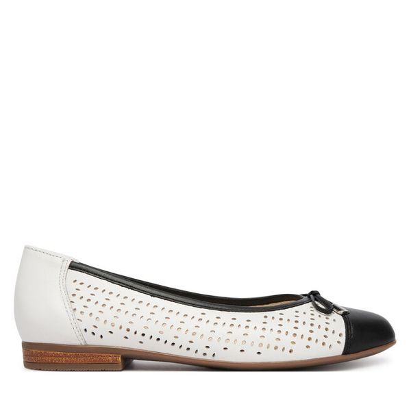 Baleriny Ara. Białe balerinki damskie Ara, bez wzorów, bez obcasa, bez zapięcia. Za 345.99 zł.