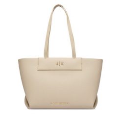 Torebka Armani Exchange. Brązowe shopperki damskie Armani Exchange, bez wzorów, bez dodatków. Za 654.99 zł.