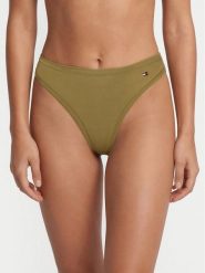 Tommy Hilfiger Stringi UW0UW06046 Khaki. Brązowe majtki damskie Tommy Hilfiger, z syntetyku. Za 109.99 zł.