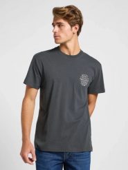 MESKA KOSZULKA LEE RELAXED TEE WASHED BLACK 112364545. Czarne t-shirty męskie Lee, m, bez wzorów, bez kołnierzyka, bez ramiączek. Za 79.99 zł.