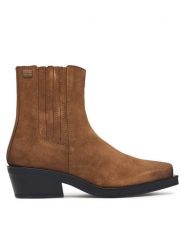 Tommy Jeans Botki Tjw Suede Cowboy Boots EN0EN03142 Brązowy. Brązowe botki damskie Tommy Jeans, bez wzorów, z jeansu, bez obcasa, na płaskiej podeszwie, bez zapięcia. Za 649.99 zł.
