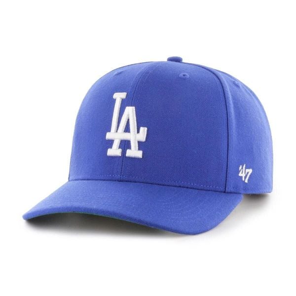 Brand `47 czapka z daszkiem Los Angeles Dodgers Royal Cold Zone niebieski OSFM. Niebieskie czapki damskie 47 Brand, bez wzorów. Za 149.00 zł.