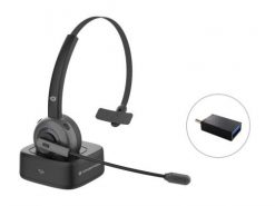 Conceptronic POLONA03BD słuchawki/zestaw słuchawkowy Bezprzewodowy Opaska na głowę Biuro/centrum telefoniczne Bluetooth Podstawka do ładowania Czarny. Czarne słuchawki bezprzewodowe No Name. Za 235.99 zł.