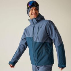 Kurtka narciarska męska z membraną Halfpipe III Dare 2b. Niebieskie kurtki sportowe męskie Dare 2B, na zimę, m, bez wzorów, bez kaptura, narciarskie. W wyprzedaży za 699.99 zł.