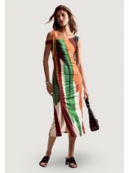 Desigual Sukienka codzienna VEST_PAINT_LACROIX Pomarańczowy Iconic Fit. Brązowe sukienki damskie Desigual, na co dzień, s, bez wzorów, bez kołnierzyka, bez ramiączek, proste. Za 689.58 zł.